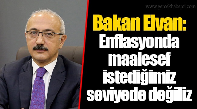 Bakan Elvan: Enflasyonda maalesef istediğimiz seviyede değiliz
