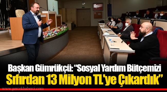 Başkan Gümrükçü: “Sosyal Yardım Bütçemizi Sıfırdan 13 Milyon TL'ye Çıkardık”