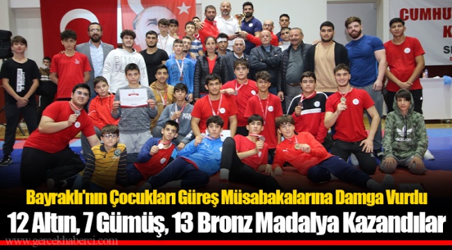 Bayraklı'nın Çocukları Güreş Müsabakalarına Damga Vurdu