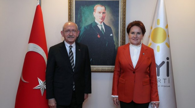 CHP Genel Başkanı Kılıçdaroğlu, İYİ Parti lideri Meral Akşener ile görüştü