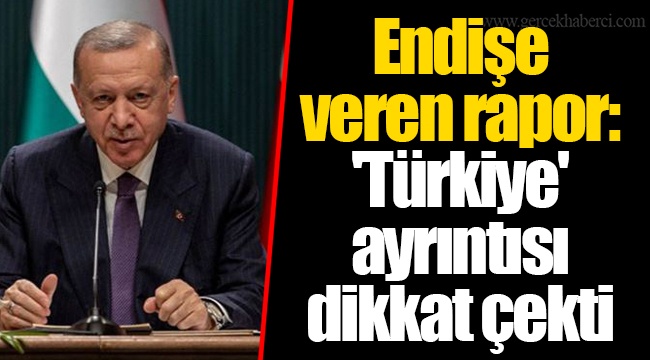 Endişe veren rapor: 'Türkiye' ayrıntısı dikkat çekti