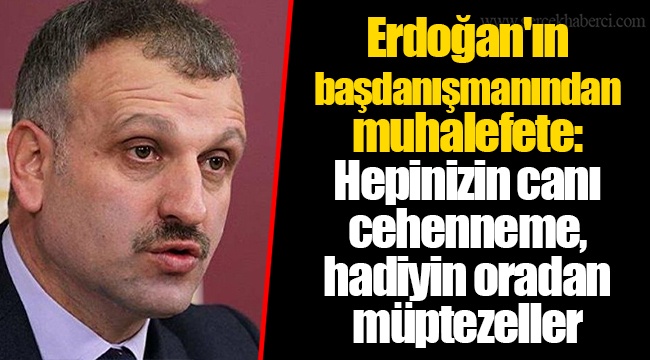 Erdoğan'ın başdanışmanından muhalefete: Hepinizin canı cehenneme, hadiyin oradan müptezeller