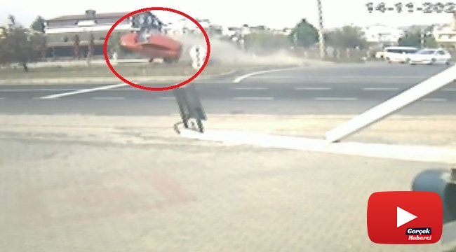 Feci kaza kamerada: Sebep olduğu kazada arkasına bile bakmadan kaçtı
