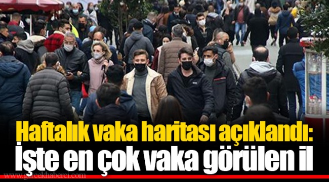 Haftalık vaka haritası açıklandı: İşte en çok vaka görülen il