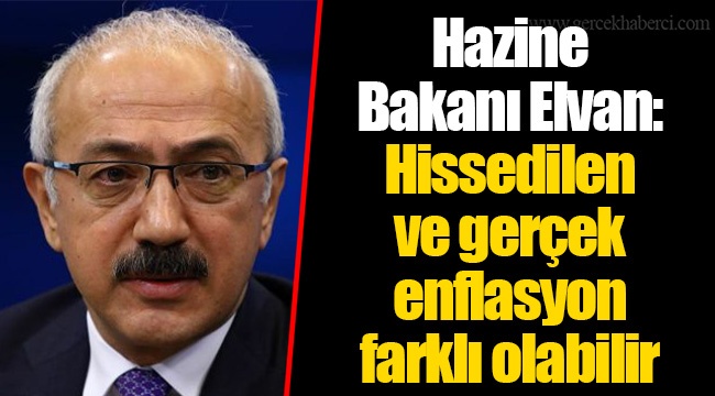 Hazine Bakanı Elvan: Hissedilen ve gerçek enflasyon farklı olabilir
