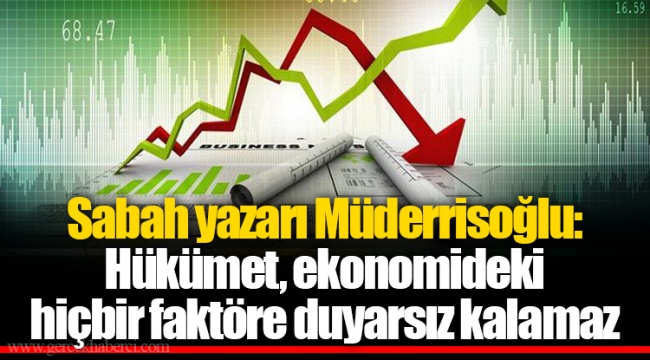 Sabah yazarı Müderrisoğlu: Hükümet, ekonomideki hiçbir faktöre duyarsız kalamaz