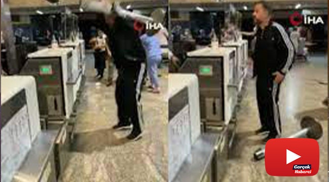 Uçuşu iptal olunca yolcular havalimanını birbirine kattı