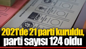 2021'de 21 parti kuruldu, parti sayısı 124 oldu