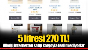 5 litresi 270 TL! Alkolü internetten satıp kargoyla teslim ediyorlar