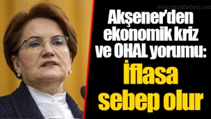 Akşener’den ekonomik kriz ve OHAL yorumu: İflasa sebep olur