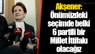 Akşener: Önümüzdeki seçimde belki 6 partili bir Millet İttifakı olacağız