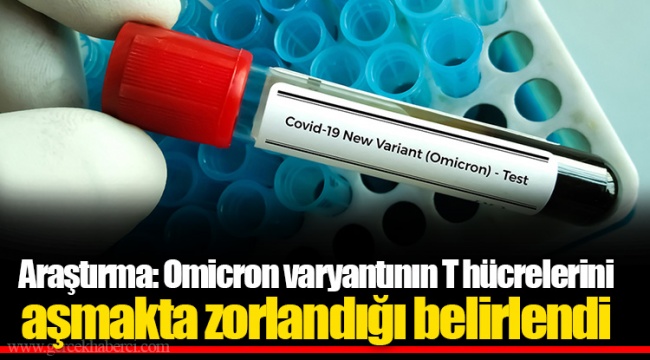 Araştırma: Omicron varyantının T hücrelerini aşmakta zorlandığı belirlendi
