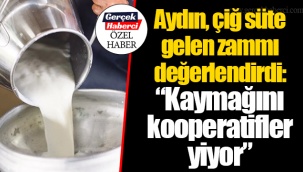 Aydın, çiğ süte gelen zammı değerlendirdi: “Kaymağını kooperatifler yiyor”