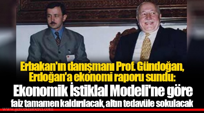 Erbakan'ın danışmanı Prof. Gündoğan, Erdoğan'a ekonomi raporu sundu: Ekonomik İstiklal Modeli'ne göre faiz tamamen kaldırılacak, altın tedavüle sokulacak