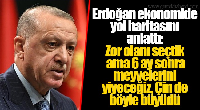 Erdoğan ekonomide yol haritasını anlattı: Zor olanı seçtik ama 6 ay sonra meyvelerini yiyeceğiz, Çin de böyle büyüdü