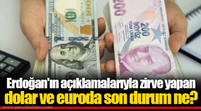 Erdoğan'ın açıklamalarıyla zirve yapan dolar ve euroda son durum ne?