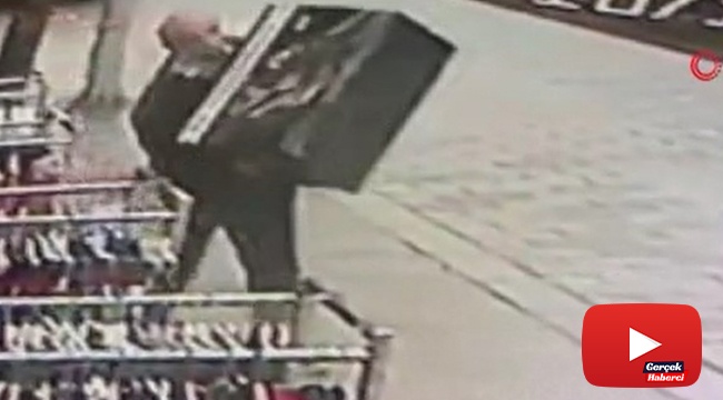 Esenler'de 5 bin liralık süpürge hırsızlığı kamerada