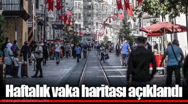 Haftalık vaka haritası açıklandı