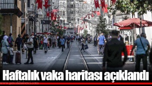 Haftalık vaka haritası açıklandı