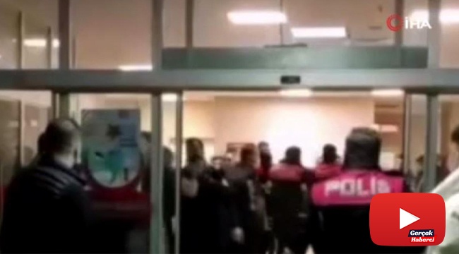Hastanede kadının ayağından vurulduğu dehşet anları kamerada