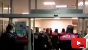 Hastanede kadının ayağından vurulduğu dehşet anları kamerada