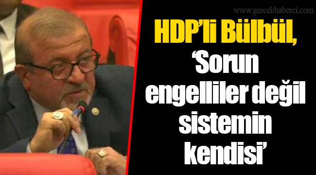 HDP’li Bülbül, “Sorun engelliler değil sistemin kendisi”
