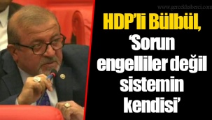 HDP’li Bülbül, “Sorun engelliler değil sistemin kendisi”