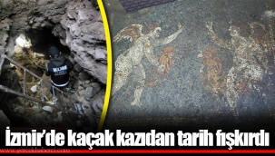 İzmir'de kaçak kazıdan tarih fışkırdı