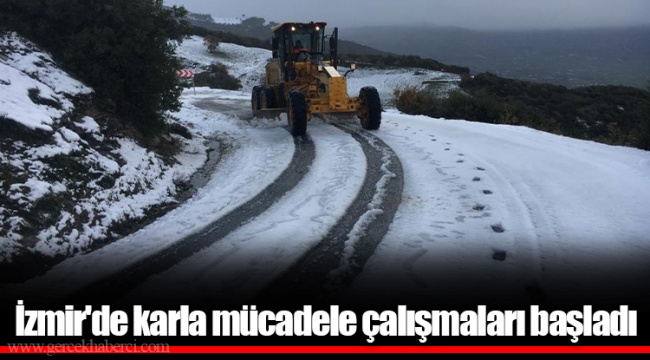 İzmir'de karla mücadele çalışmaları başladı