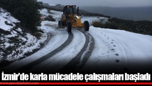 İzmir'de karla mücadele çalışmaları başladı