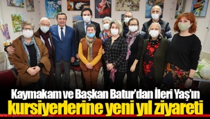 Kaymakam ve Başkan Batur’dan İleri Yaş’ın kursiyerlerine yeni yıl ziyareti
