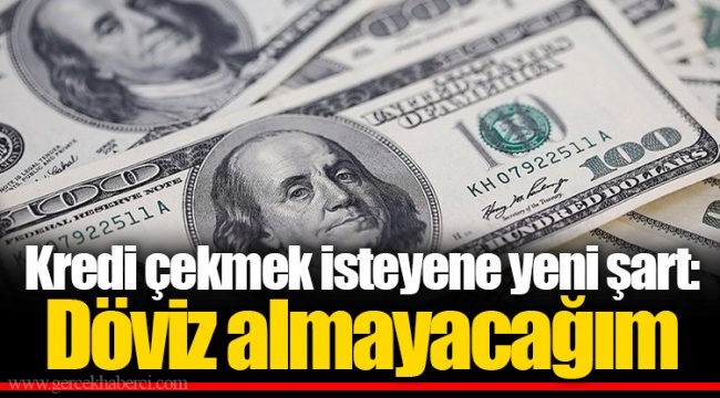 Kredi çekmek isteyene yeni şart: Döviz almayacağım