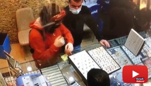 Kuyumcuda hırsızlık anı kamerada
