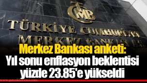 Merkez Bankası anketi: Yıl sonu enflasyon beklentisi yüzde 23.85'e yükseldi