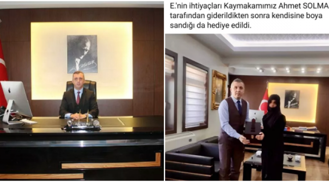 Midyat Kaymakamı'ndan ayakkabı boyacılığı yaparak ailesine bakan kadına boya sandığı hediyesi
