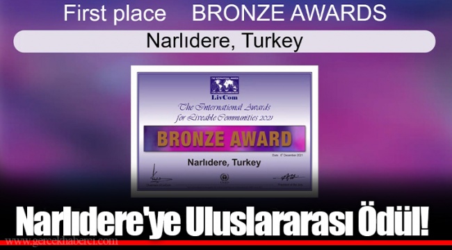 Narlıdere'ye Uluslararası Ödül!