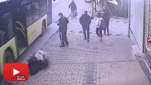 Otobüs erken hareket etti, yaşlı kadın yere düştü