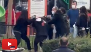 Parkta karşılaşan liseli genç kızlar birbirine girdi