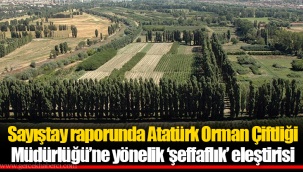 Sayıştay raporunda Atatürk Orman Çiftliği Müdürlüğü’ne yönelik ‘şeffaflık’ eleştirisi