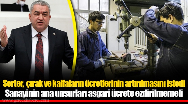 Serter,  çırak ve kalfaların ücretlerinin artırılmasını istedi