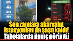 Son zamlara akaryakıt istasyonları da şaştı kaldı! Tabelalarda ilginç görüntü