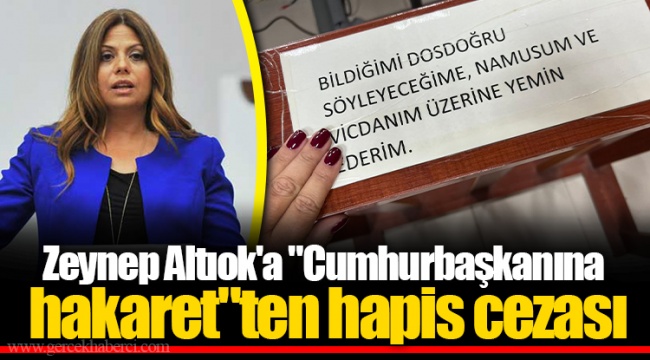 Zeynep Altıok'a "Cumhurbaşkanına hakaret"ten hapis cezası