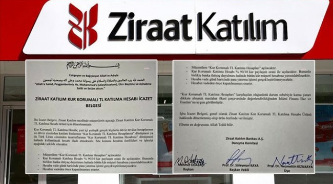 Ziraat Katılım, kur korumalı hesaplar için dinen ‘İcazet Belgesi’ verdi!