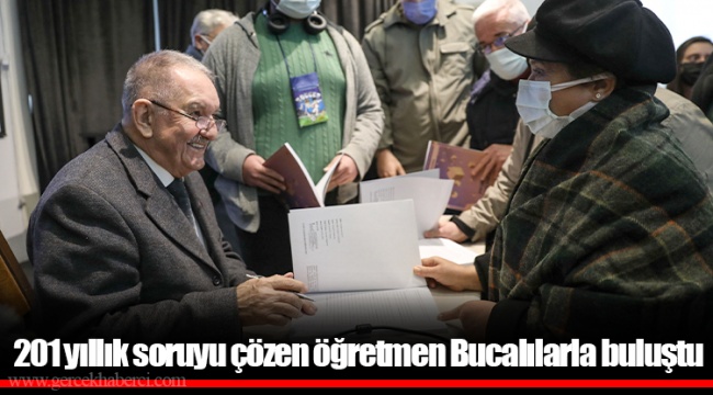 201 yıllık soruyu çözen öğretmen Bucalılarla buluştu