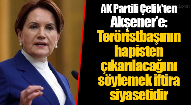 AK Partili Çelik'ten Akşener'e: Teröristbaşının hapisten çıkarılacağını söylemek iftira siyasetidir