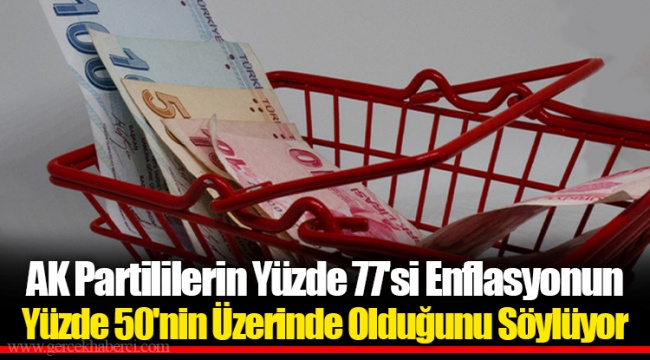 AKP'lilerin Yüzde 77'si Enflasyonun Yüzde 50'nin Üzerinde Olduğunu Söylüyor