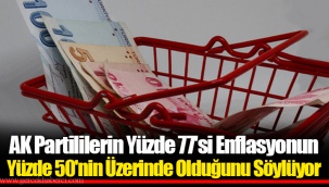 AKP'lilerin Yüzde 77'si Enflasyonun Yüzde 50'nin Üzerinde Olduğunu Söylüyor