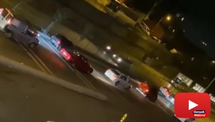 Asker konvoyunda drift yaparken kaza yaptı