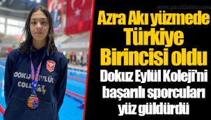 Azra Akı yüzmede Türkiye Birincisi oldu