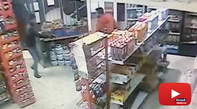 Bakkalda dehşet anları kamerada: Kavgalı olduğu şahsı bakkalda bacağından vurdu